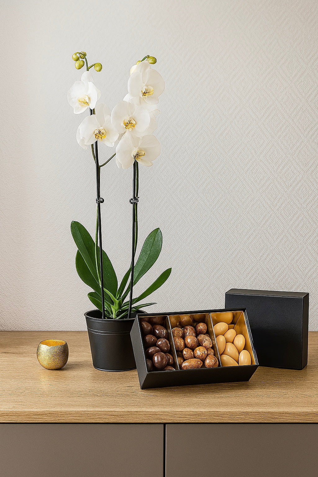 Papillon Blanc et ses amandes au chocolat